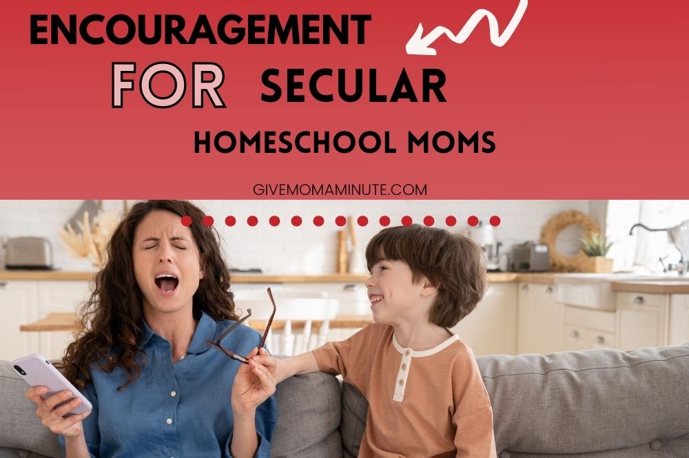 encouragement for homeschool moms, affirmations for secular homeschool moms, books for homeschool moms,