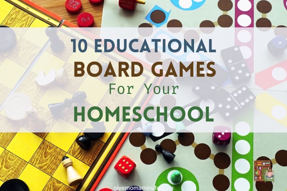 educational board games for homeschool, family night board games, educational games for kids