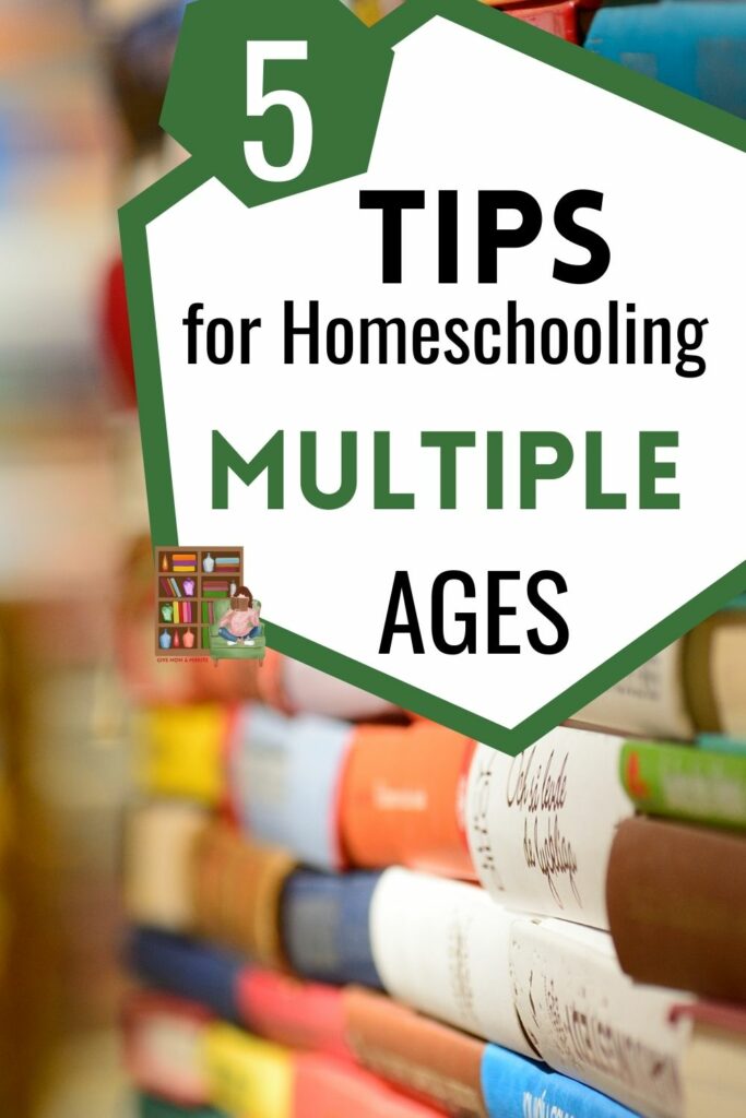 pile of books, how to homeschool multiple ages