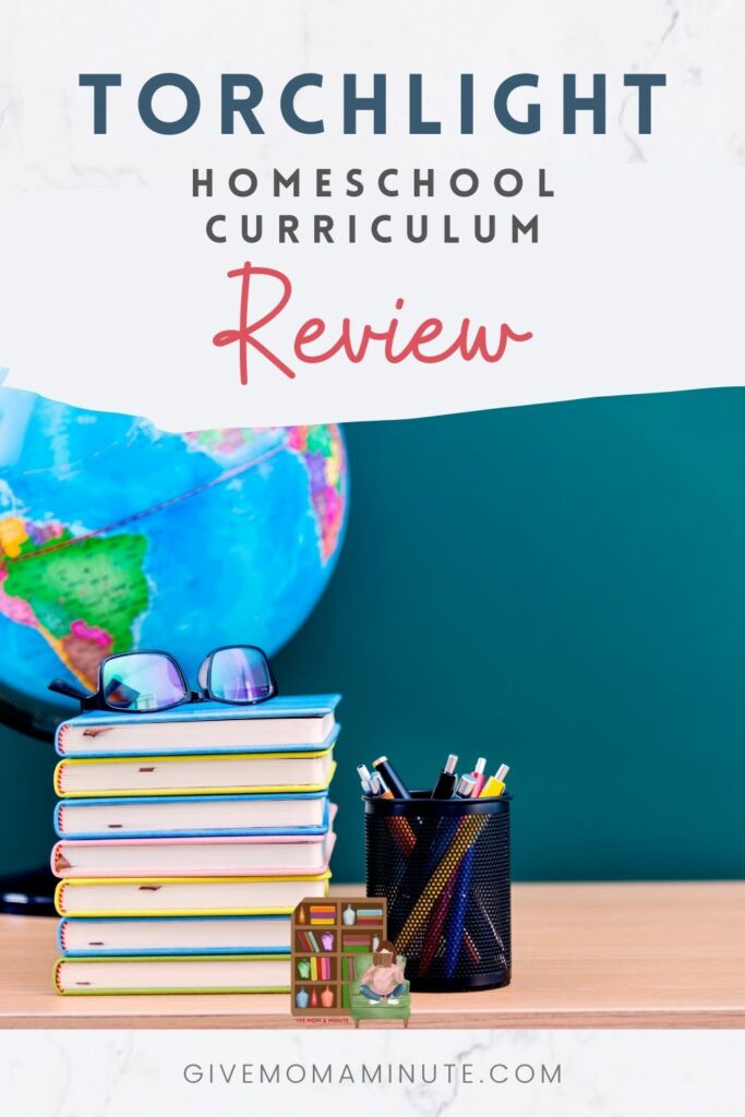Torchlight Curriculum Review,Books globe and pencil for secular homeschool
